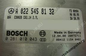 БЛОК УПРАВЛЕНИЯ MERCEDES a0225458132 0281010043 БЕЗ КОДА