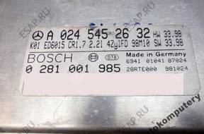 БЛОК УПРАВЛЕНИЯ MERCEDES a0245452632 0281001985 БЕЗ КОДА