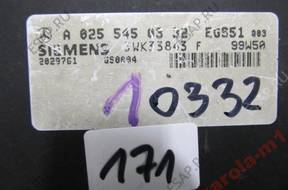 БЛОК УПРАВЛЕНИЯ MERCEDES A0255450332 SIEMENS 5WK33843 F БЛОК УПРАВЛЕНИЯ MERCEDES A0255450332 SIEMENS 5WK33843 F