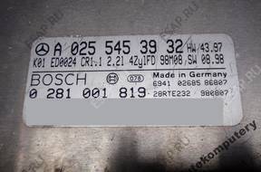 БЛОК УПРАВЛЕНИЯ MERCEDES a0255453932 0281001819 БЕЗ КОДА