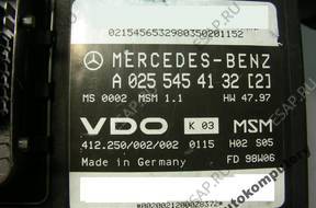 БЛОК УПРАВЛЕНИЯ MERCEDES a0255454132 412250002002 БЕЗ КОДА