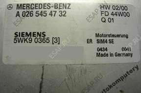 БЛОК УПРАВЛЕНИЯ MERCEDES a0265454732 5wk90365 БЕЗ КОДА