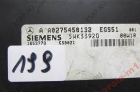 БЛОК УПРАВЛЕНИЯ MERCEDES A0275450132 SIEMENS 5WK33920