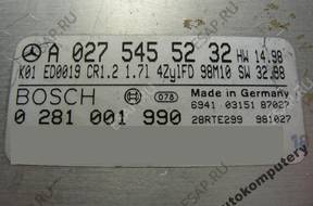 БЛОК УПРАВЛЕНИЯ MERCEDES a0275455232 0281001990 БЕЗ КОДА