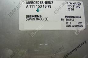 БЛОК УПРАВЛЕНИЯ MERCEDES a1111531879 5wk90403 БЕЗ КОДА