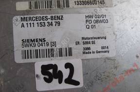 БЛОК УПРАВЛЕНИЯ MERCEDES A1111533479 SIEMENS 5WK90413