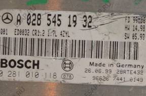 БЛОК УПРАВЛЕНИЯ MERCEDES A170 CDI 0281010118 БЛОК УПРАВЛЕНИЯ MERCEDES A170 CDI 0281010118