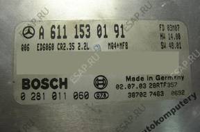БЛОК УПРАВЛЕНИЯ MERCEDES a6111530191 0281011060 БЕЗ КОДА