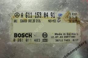 БЛОК УПРАВЛЕНИЯ MERCEDES a6111530491 0281011483 БЕЗ КОДА