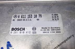 БЛОК УПРАВЛЕНИЯ MERCEDES a6111531079 0281010412 БЕЗ КОДА