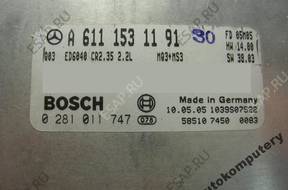 БЛОК УПРАВЛЕНИЯ MERCEDES a6111531191 0281011747 БЕЗ КОДА