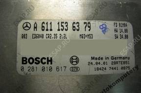 БЛОК УПРАВЛЕНИЯ MERCEDES a6111536379 0281010617 БЕЗ КОДА