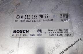 БЛОК УПРАВЛЕНИЯ MERCEDES a6111537079 0281010604 БЕЗ КОДА