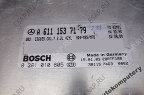 БЛОК УПРАВЛЕНИЯ MERCEDES a6111537179 0281010605 БЕЗ КОДА