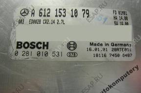 БЛОК УПРАВЛЕНИЯ MERCEDES a6121531079 0281010531 БЕЗ КОДА