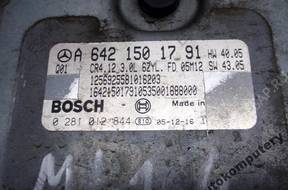 БЛОК УПРАВЛЕНИЯ MERCEDES a6421501791 0281012844 БЕЗ КОДА