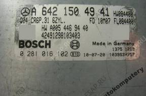 БЛОК УПРАВЛЕНИЯ MERCEDES a6421504941 0281016102