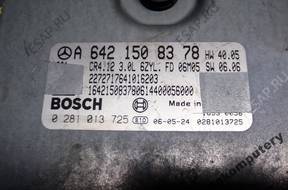 БЛОК УПРАВЛЕНИЯ MERCEDES a6421508378 0281013725 БЕЗ КОДА
