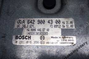 БЛОК УПРАВЛЕНИЯ MERCEDES a6429004300 0281016356