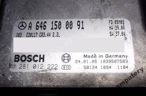 БЛОК УПРАВЛЕНИЯ MERCEDES a6461500091 0281012222 БЕЗ КОДА