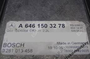 БЛОК УПРАВЛЕНИЯ MERCEDES a6461503278 0281013458 БЕЗ КОДА