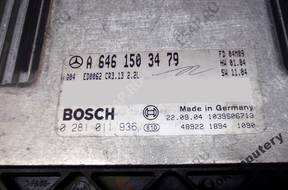БЛОК УПРАВЛЕНИЯ MERCEDES a6461503479 0281011936 БЕЗ КОДА