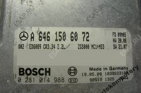 БЛОК УПРАВЛЕНИЯ MERCEDES a6461506072 0281014988 БЕЗ КОДА