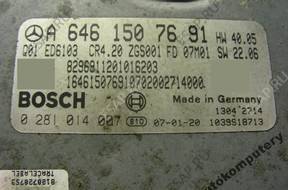 БЛОК УПРАВЛЕНИЯ MERCEDES a6461507691 0281014007 БЕЗ КОДА