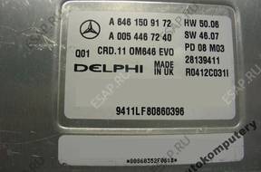 БЛОК УПРАВЛЕНИЯ MERCEDES a6461509172 a0054467240 БЕЗ КОДА
