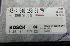 БЛОК УПРАВЛЕНИЯ MERCEDES a6461532179 0281011159 БЕЗ КОДА