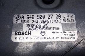 БЛОК УПРАВЛЕНИЯ MERCEDES a6469002700 0281016706 БЕЗ КОДА