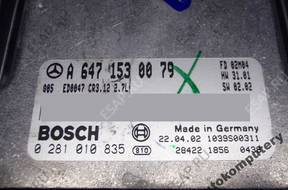 БЛОК УПРАВЛЕНИЯ MERCEDES a6471530079 0281010835 БЕЗ КОДА