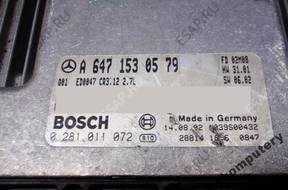 БЛОК УПРАВЛЕНИЯ MERCEDES a6471530579 0281011072 БЕЗ КОДА