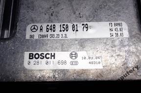 БЛОК УПРАВЛЕНИЯ MERCEDES a6481500179 0281011698 БЕЗ КОДА