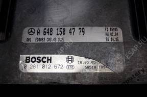 БЛОК УПРАВЛЕНИЯ MERCEDES a6481504779 0281012672 БЕЗ КОДА