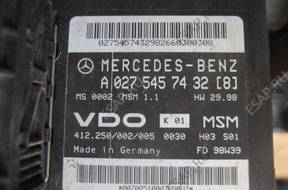 БЛОК УПРАВЛЕНИЯ MERCEDES AKLASA  A0275457432  168