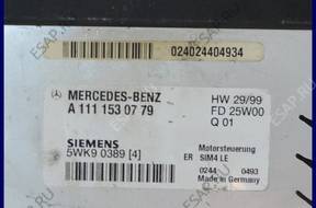 БЛОК УПРАВЛЕНИЯ MERCEDES CLK W208 A1111530779 5WK90389 БЛОК УПРАВЛЕНИЯ MERCEDES CLK W208 A1111530779 5WK90389
