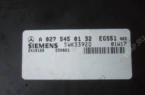 БЛОК УПРАВЛЕНИЯ MERCEDES EGS51 A0275450132 5WK33920