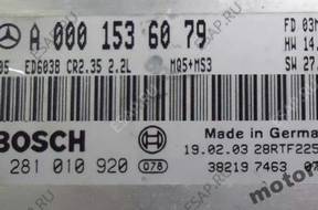БЛОК УПРАВЛЕНИЯ MERCEDES SPRINTER 0281010920 A0001536079
