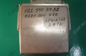 БЛОК УПРАВЛЕНИЯ MERCEDES SPRINTER 2.9 TD 0281001643