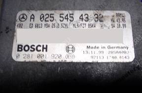 БЛОК УПРАВЛЕНИЯ MERCEDES SPRINTER a0255454332 0281001920