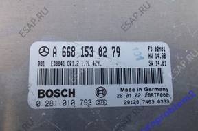 БЛОК УПРАВЛЕНИЯ Mercedes W168 A klasa A170 1.7 CDI Lift