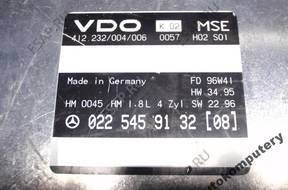 БЛОК УПРАВЛЕНИЯ MERCEDES W202 1.8 0225459132 412232004006