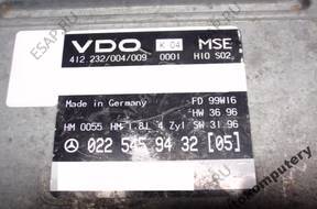 БЛОК УПРАВЛЕНИЯ MERCEDES W202 1.8 0225459432 412232004009