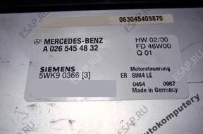 БЛОК УПРАВЛЕНИЯ MERCEDES W203 a0265454832 5wk90366