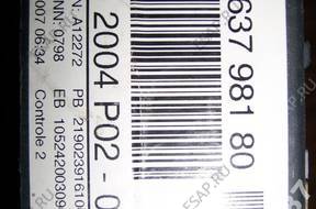 БЛОК УПРАВЛЕНИЯ МОДУЛЬ BSI 9663798180 2004 P02-00 PSA
