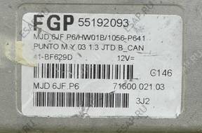 БЛОК УПРАВЛЕНИЯ   МОДУЛЬ PUNTO 1.3 JTD 55192093