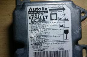 БЛОК УПРАВЛЕНИЯ МОДУЛЬ СЕНСОР ПОДУШЕК RENAULT 8200117651A