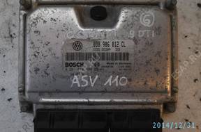 БЛОК УПРАВЛЕНИЯ OCTAVIA I 1.9 TDI 038906012CL 0281010380