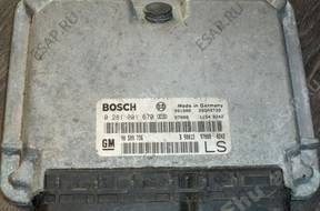 БЛОК УПРАВЛЕНИЯ OPEL 0281001670 90589736 LS -